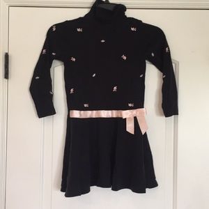 Girl’s ballerina embroidered black dress